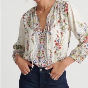 Lucky Brand Floral Peasant Julie Blouse